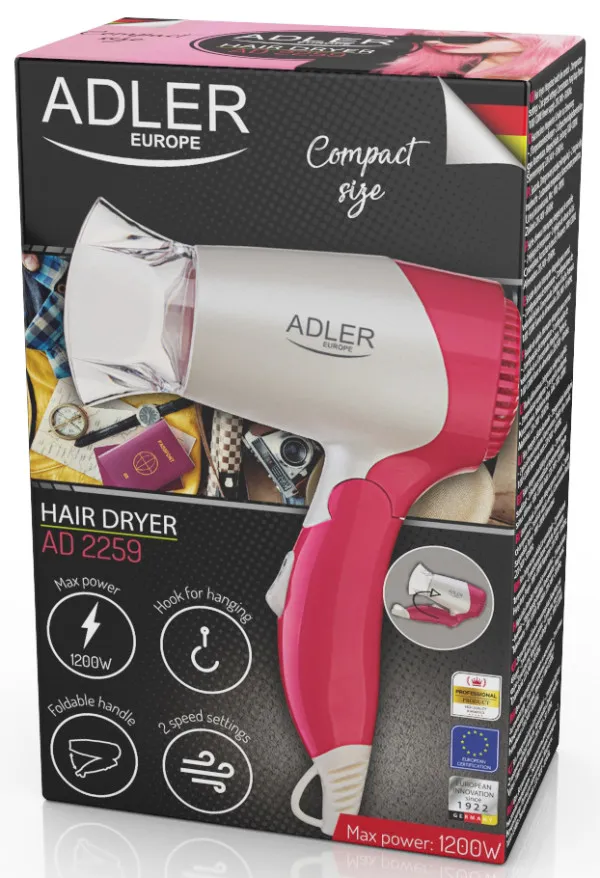 Adler AD 2259 Fen za kosu 1200W, Beli