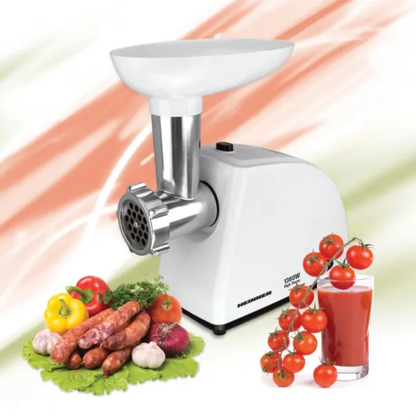Heinner MG-W1200R Mašina za mlevenje mesa 1360 W 1.5kg, Bela