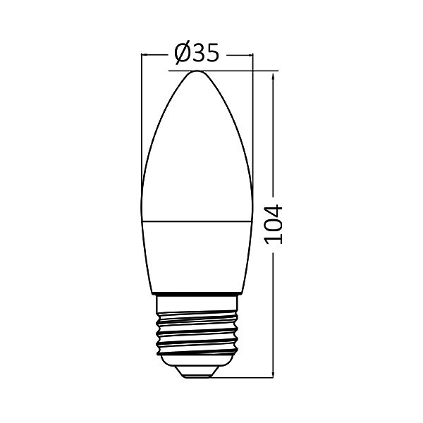 Braytron BRY-ADVANCE-5W-E27-C37-6500K LED sijalica 5W E27 C37 6500K