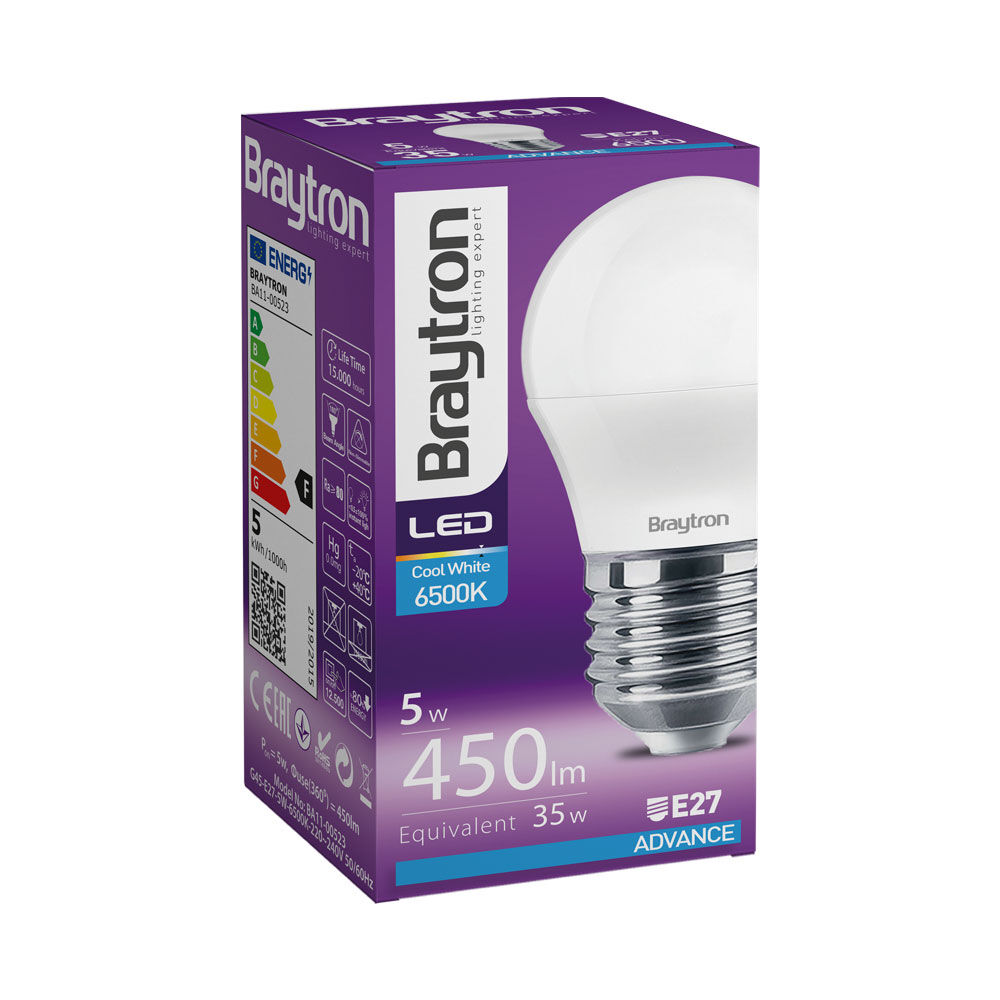Braytron BRY-ADVANCE-5W-E27-G45-6500K LED sijalica 6500K 5W E27 G45