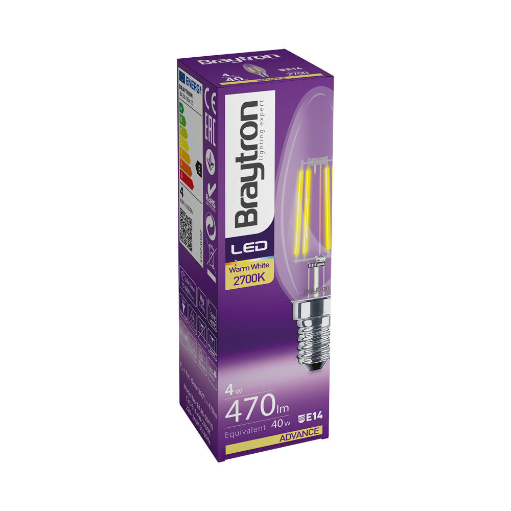 Braytron BRY-ADVANCE-4W-E14-C35-CLR-3000K LED sijalica