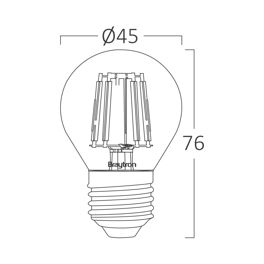 Braytron BRY-ADVANCE-4W-E27-G45-CLR-3000K LED sijalica 3000K CLR E27 4W G45