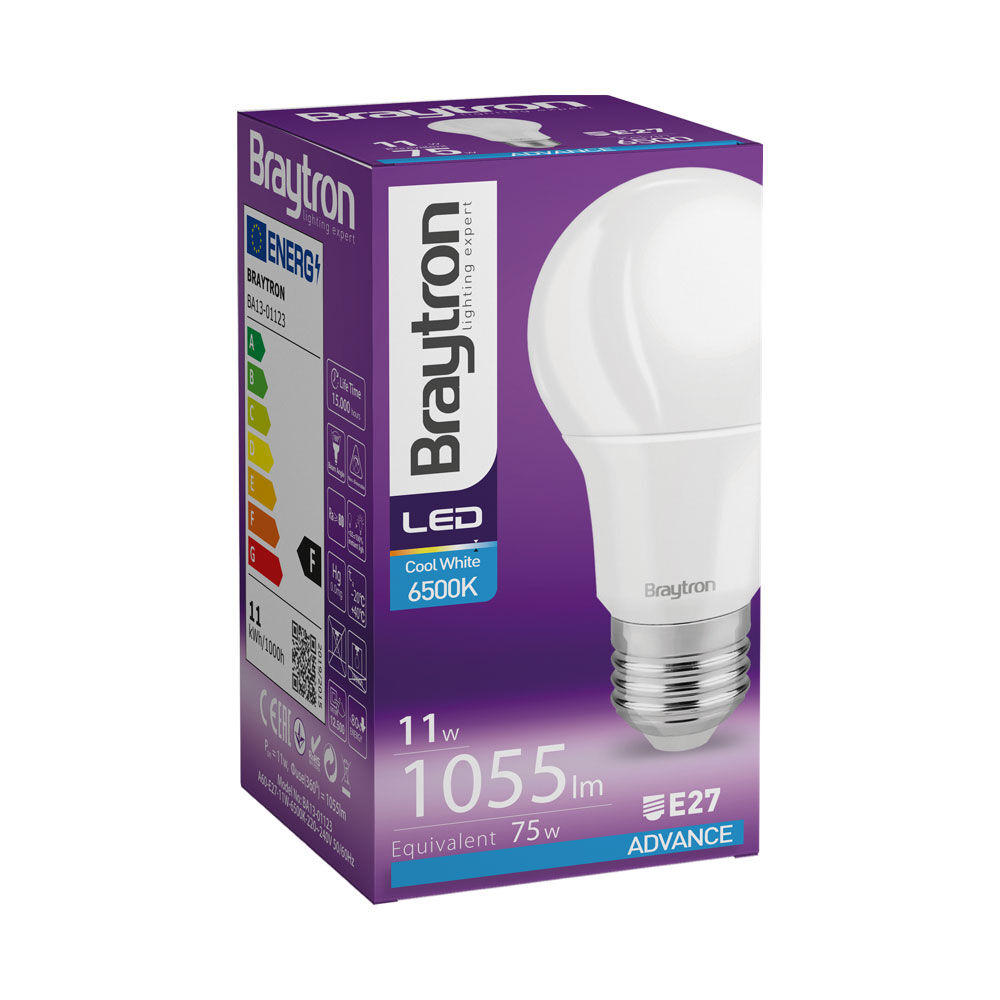 Braytron BRY-ADVANCE-11W-E27-A60-6500K LED sijalica 6500K 11W E27 A60