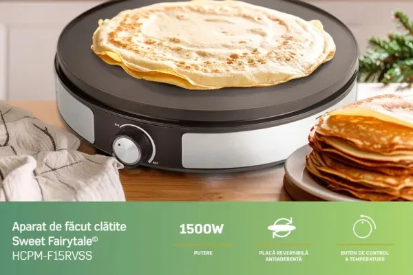 HEINNER HCPM-F15RVSS Aparat za palačinke 1500W 2u1