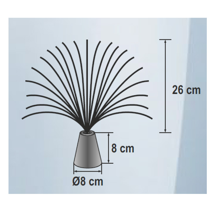 Home LED dekorativna lampa sa staklenim vlaknima