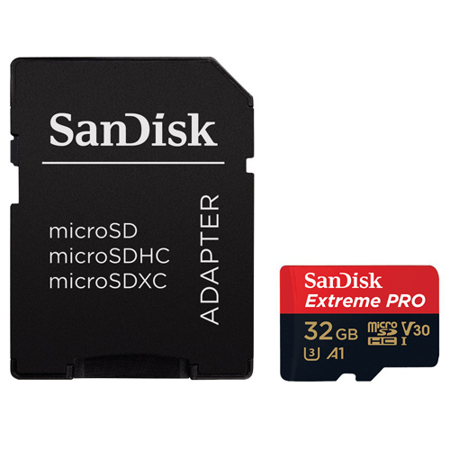 SanDisk Extreme PRO microSDHC Memorijska kartica 32GB SD Adapter RescuePRO Deluxe 100MB/s A1 C10 V30 UHS-I U3