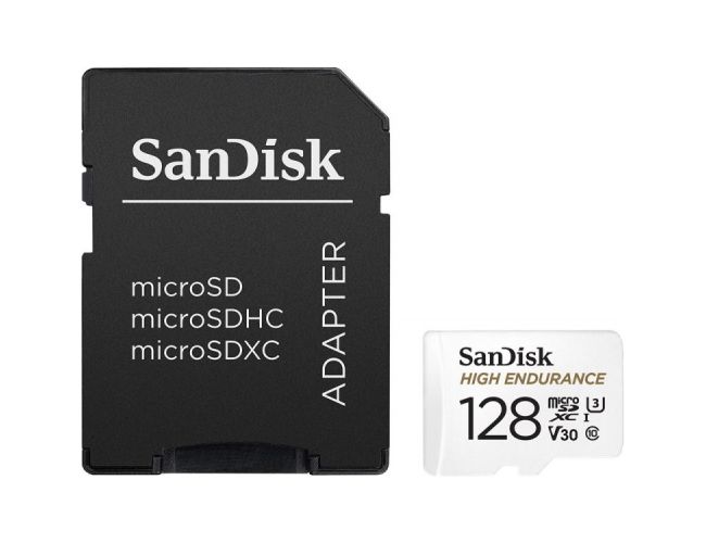 SanDisk High Endurance MicroSDXC Memorijska kartica 128 GB 100/40 MB/s + SD Adapter