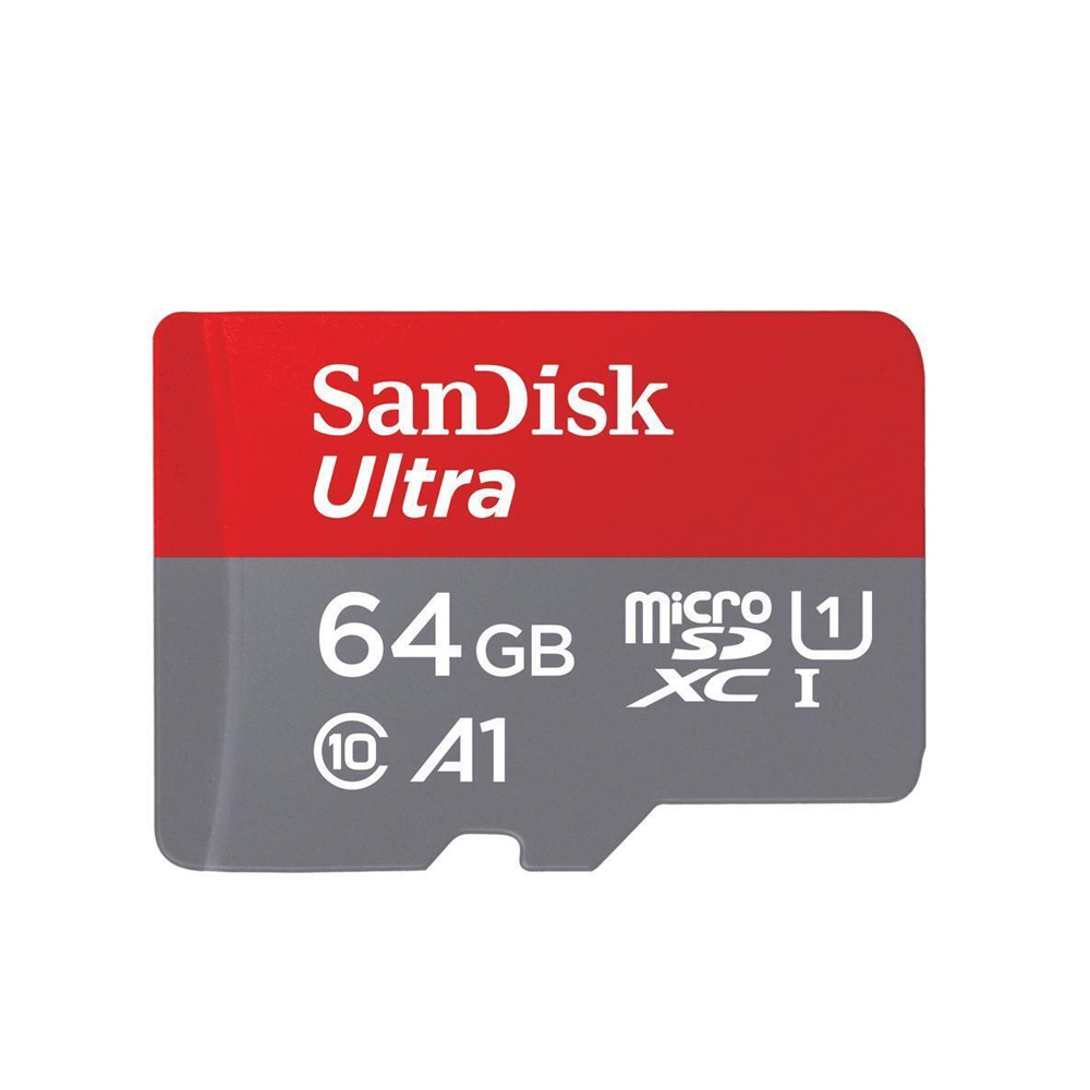 SanDisk SDSQUAB-064G-GN6MA Memorijska kartica MicroSDHC 64GB SanDisk Ultra + Adapter, Sivo-Crvena