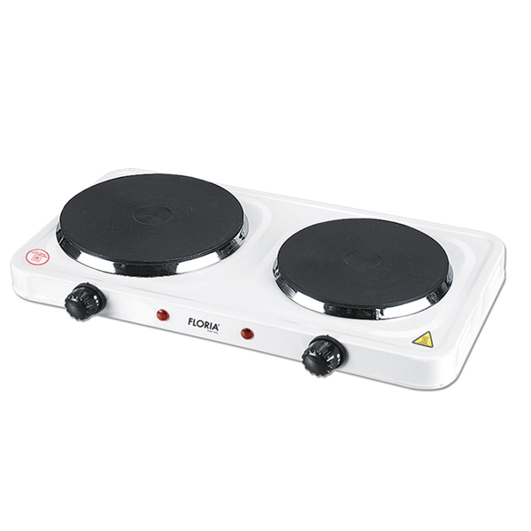 Floria ZLN2843 Električni rešo 2 ploče 15/18cm 1500W, Bela
