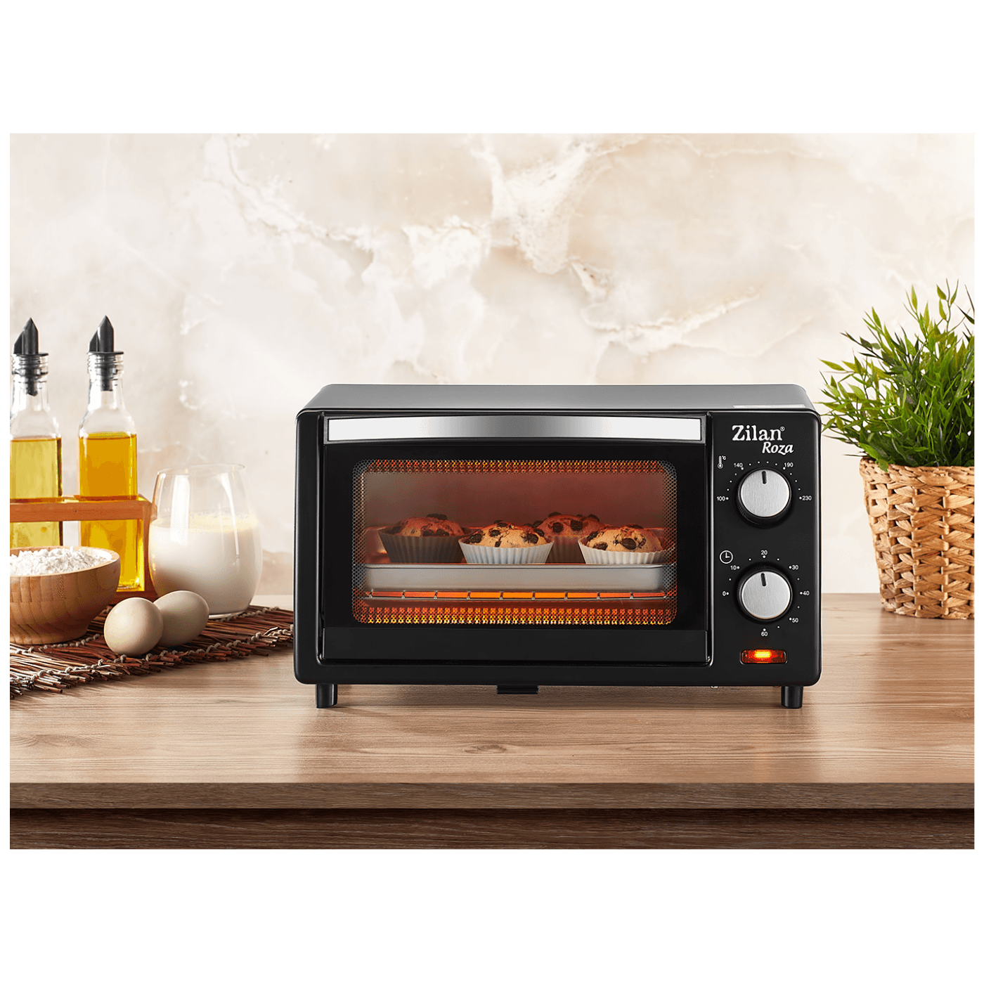 Zilan ZLN4328 Mini pećnica zapremina 9 l 800 V, Crna