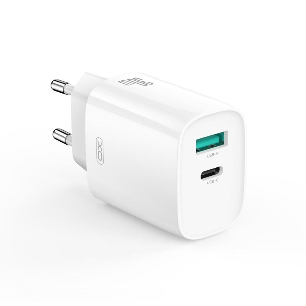 XO CE30 USB Punjač USB-C/USB-A sa tip C kablom 30W