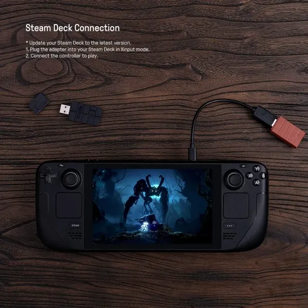 8BitDo Gamepad adapter USB Wireless Adapter 2 PC PS Mac XBox Switch Android, Crni