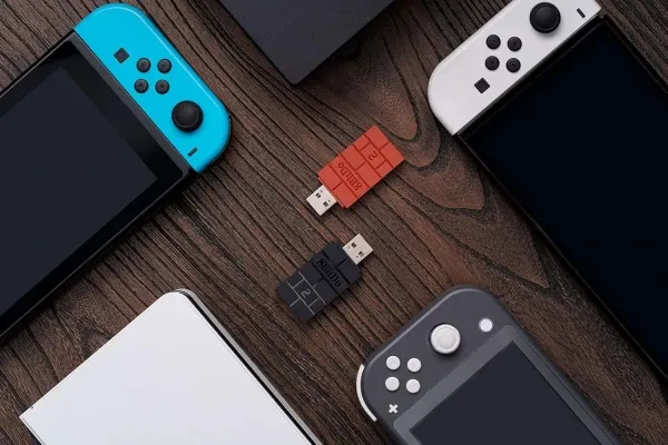 8BitDo Gamepad adapter USB Wireless Adapter 2 PC PS Mac XBox Switch Android, Crni