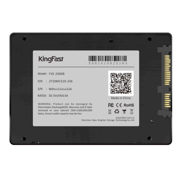 Kingfast F10 SSD 2.5" SATA 256GB 550MBs/460MBs