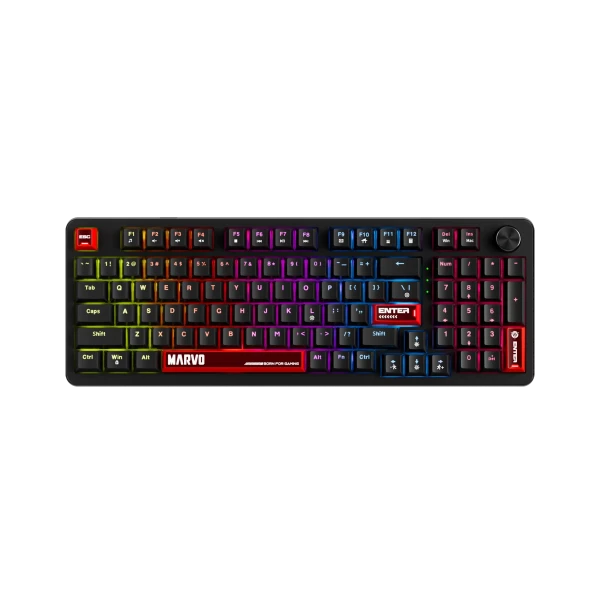 Marvo KG937 Bežična tastatura USB-C, Crna