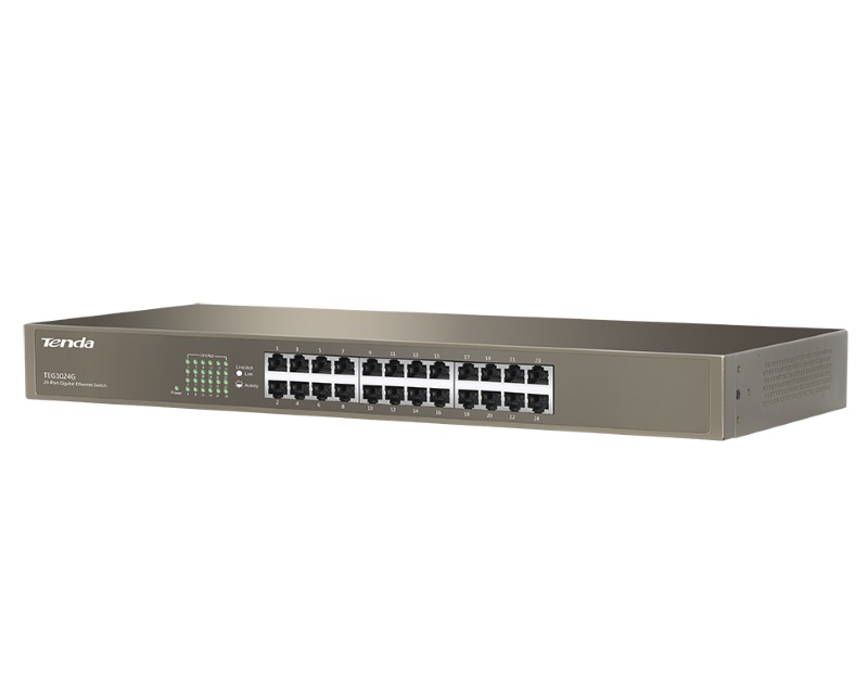 Tenda TEG1024G 24-Port Gigabit Ethernet Switch USB port 1000M
