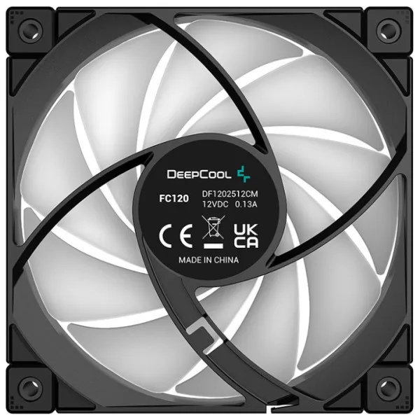 DeepCool FC120 Set ventilatora za kućište ARGB 4-pin 120x120x25mm, Crni