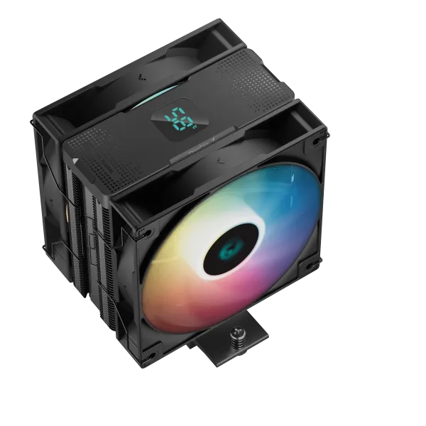 DeepCool AG400 Digital Plus Kuler za procesor sa displejem 2x120mm 2100rpm, Crni