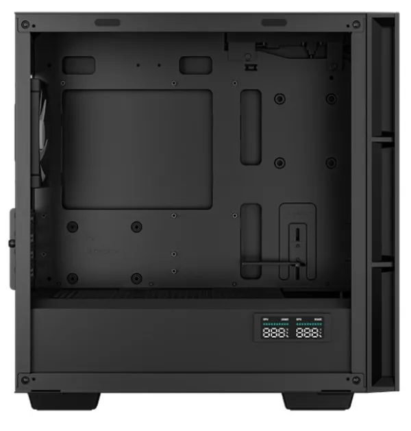DeepCool CH360 Kućište DIGITAL ATX Bočno staklo Dual Status Display 2xLED 140mm +1x120mm USB-C, Crno