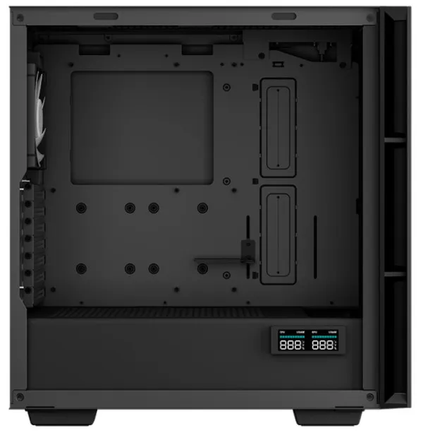 DeepCool CH560 Kućište DIGITAL ATX Bočno staklo Dual Status Display 3xLED 140mm +1x120mm USB-C, Crno
