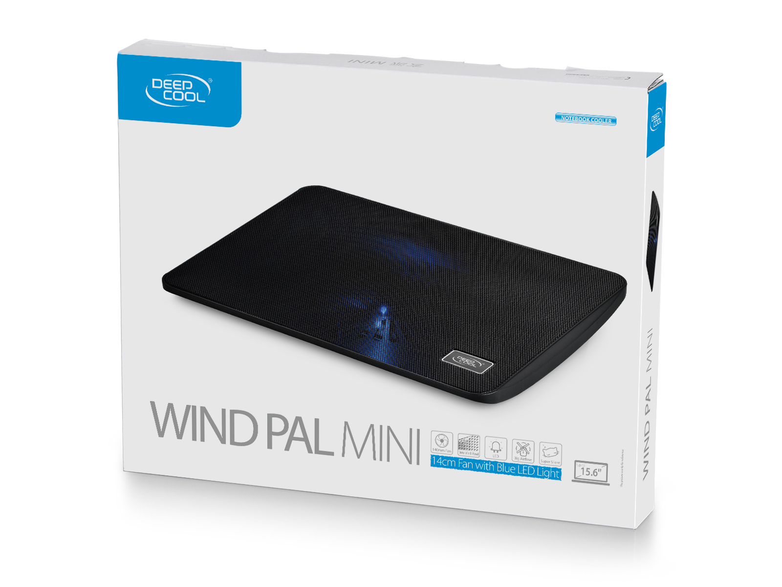 DeepCool Wind Pal Mini podloga za hlađenje notebook računara 39,6 cm (15.6") 1000 RPM, Crna