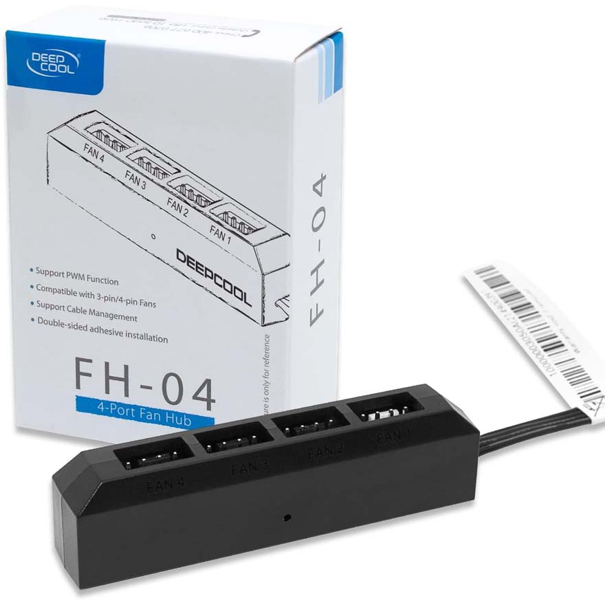 Deepcool FH-04 Hub za ventilatore, Crni