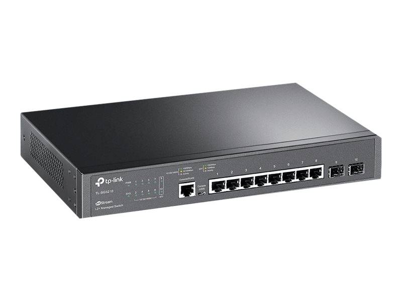 TP-Link TL-SG3210 LAN Switch 8x1Gb 2xSFP L2+ L3, Crni