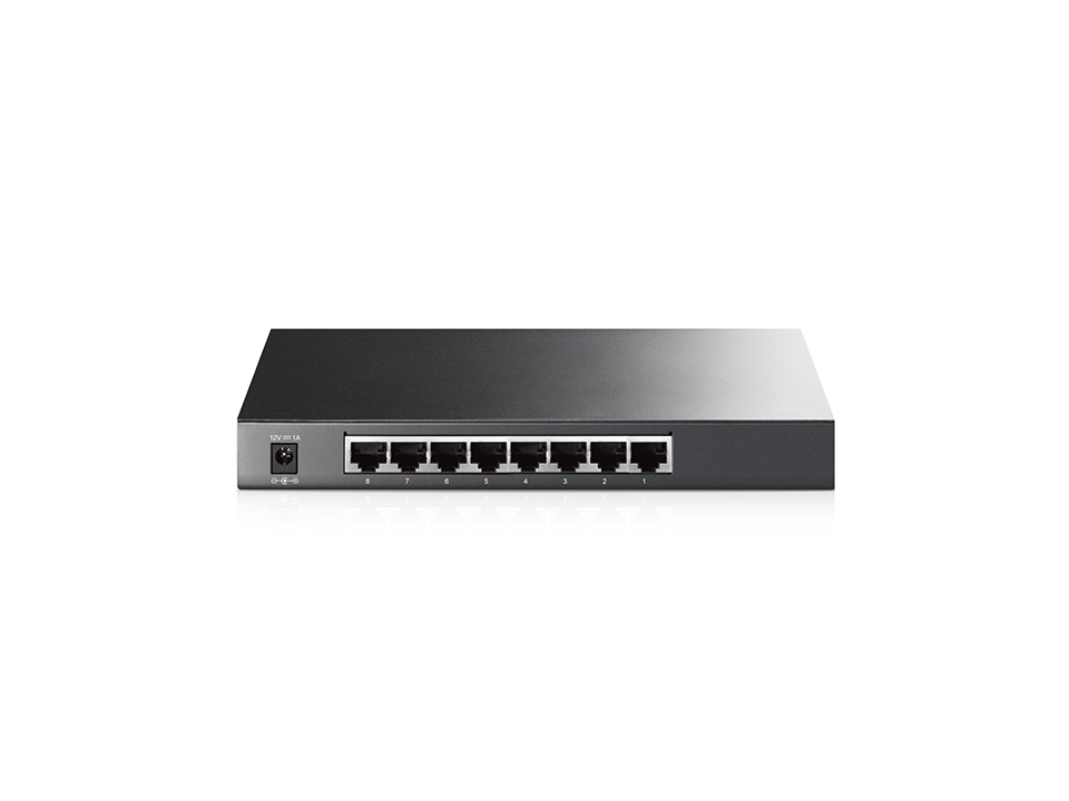 TP-Link TL-SG2008 Switch Gigabit/8x RJ45/10/100/1000Mbps Smart Desktop metalno kućište, Crni