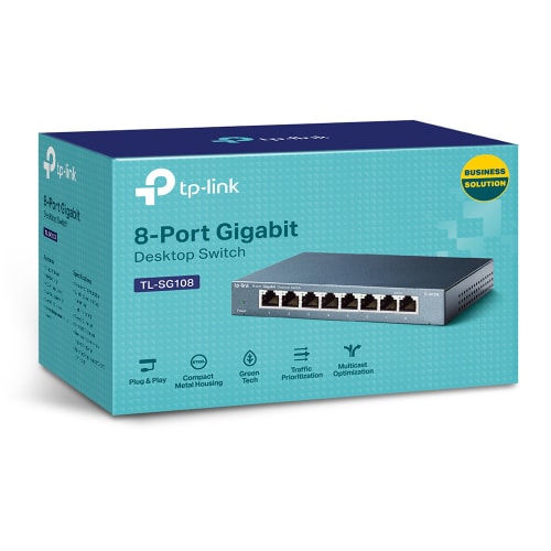 TP-Link TL-SG108 Switch Gigabit, Plavi