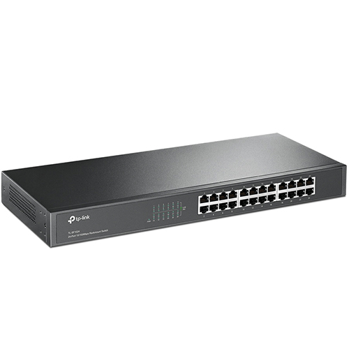 TP-Link TL-SF1024 Switch 24x RJ45/10/100Mbps Rackmount metalno kuciste, Crni