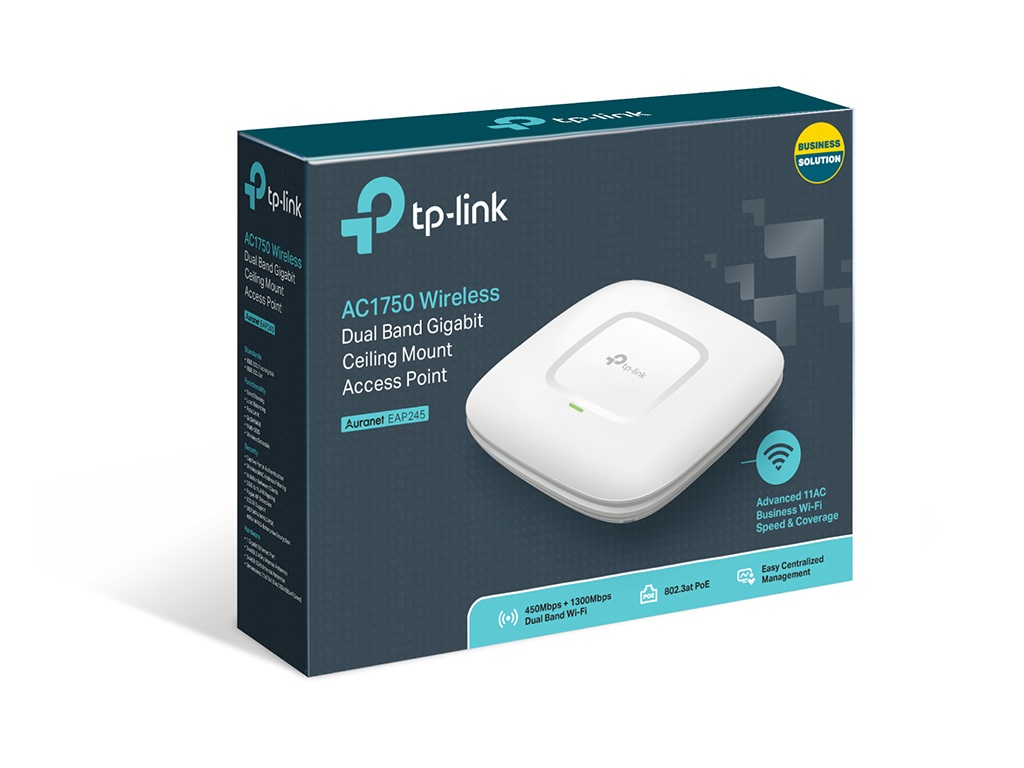 TP-Link EAP245 Ruter Wi-Fi/AC1750/1350Mbps/450Mbps/1x GLAN/6x internih antena