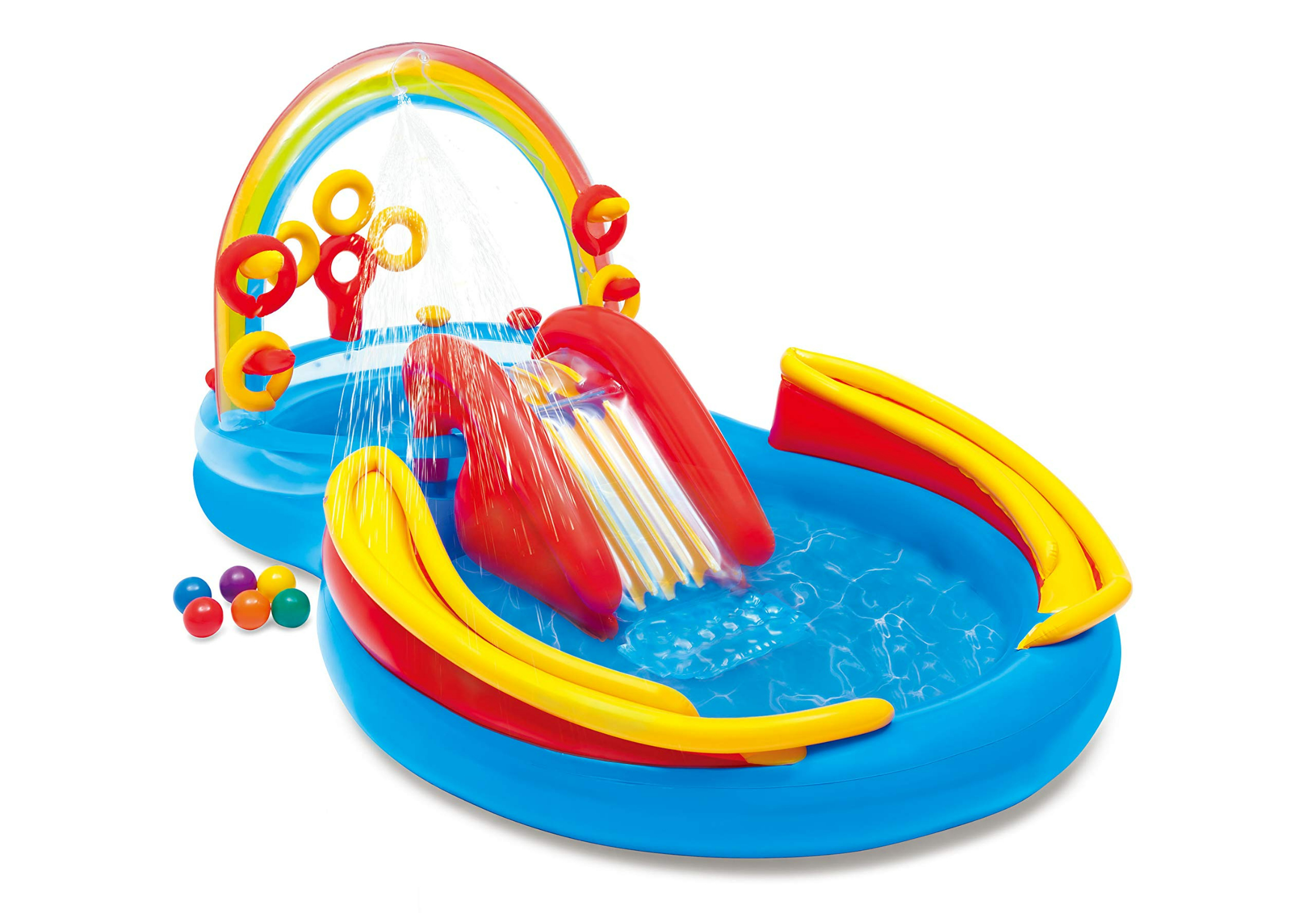 Bazen Intex dečiji Rainbow Ring Play Center 2.97x1.93x1.35m