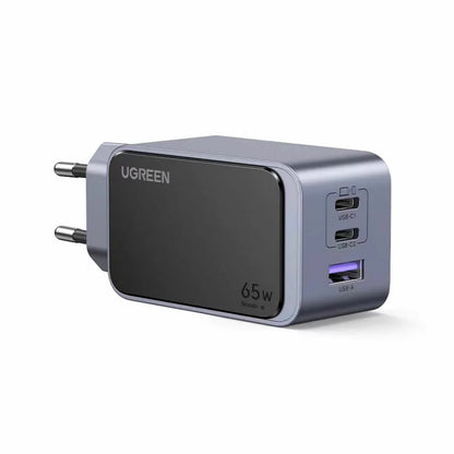UGREEN X553 Nexode Pro mrežni punjač 65W (2x USB-C + 1x USB-A) sivi