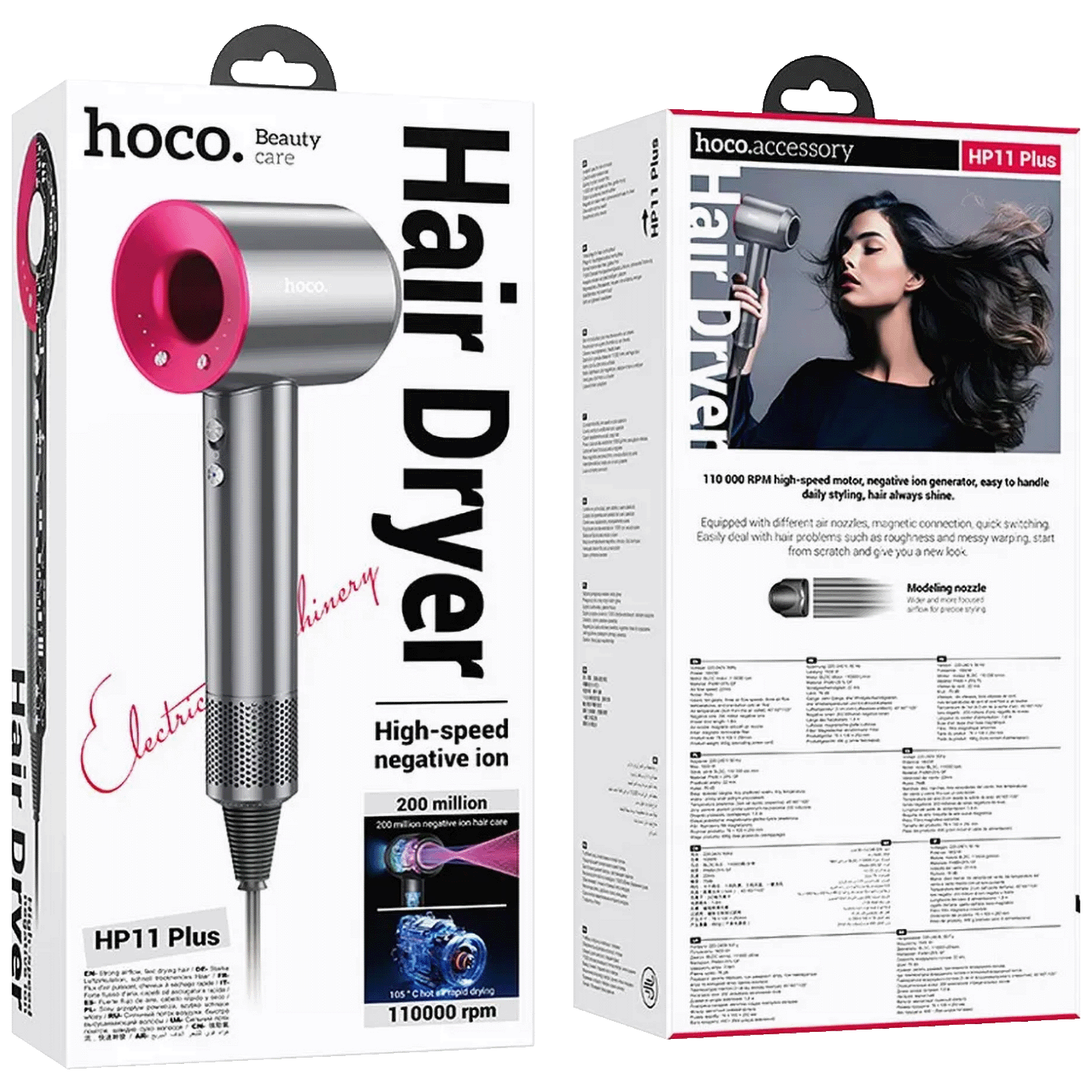 Hoco HP11 Plus Fen za kosu 1600 W, Roze