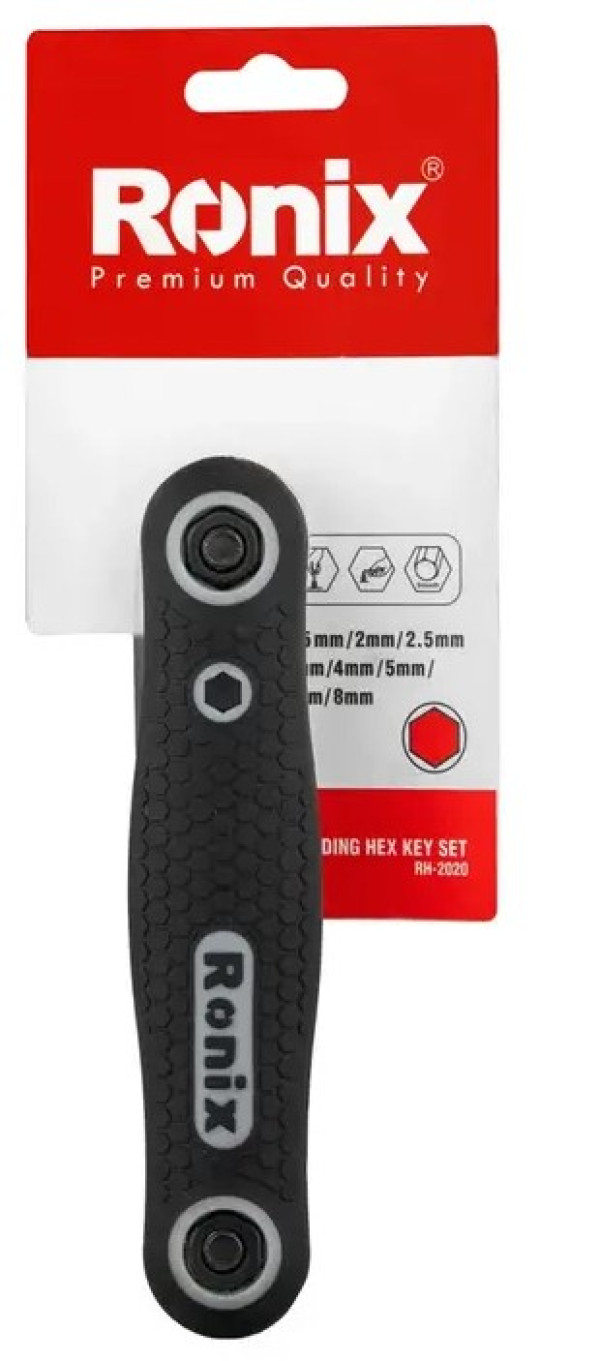 Ronix RH-2020 Set sklopivih ključeva HEX 8-delni