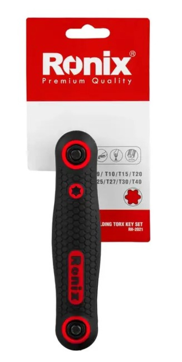 Ronix Set sklopljivih ključeva TORX T9-T40 CR-V 8-delni