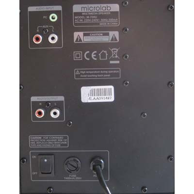 Microlab M-700U 2.1 zvučnici, Crni