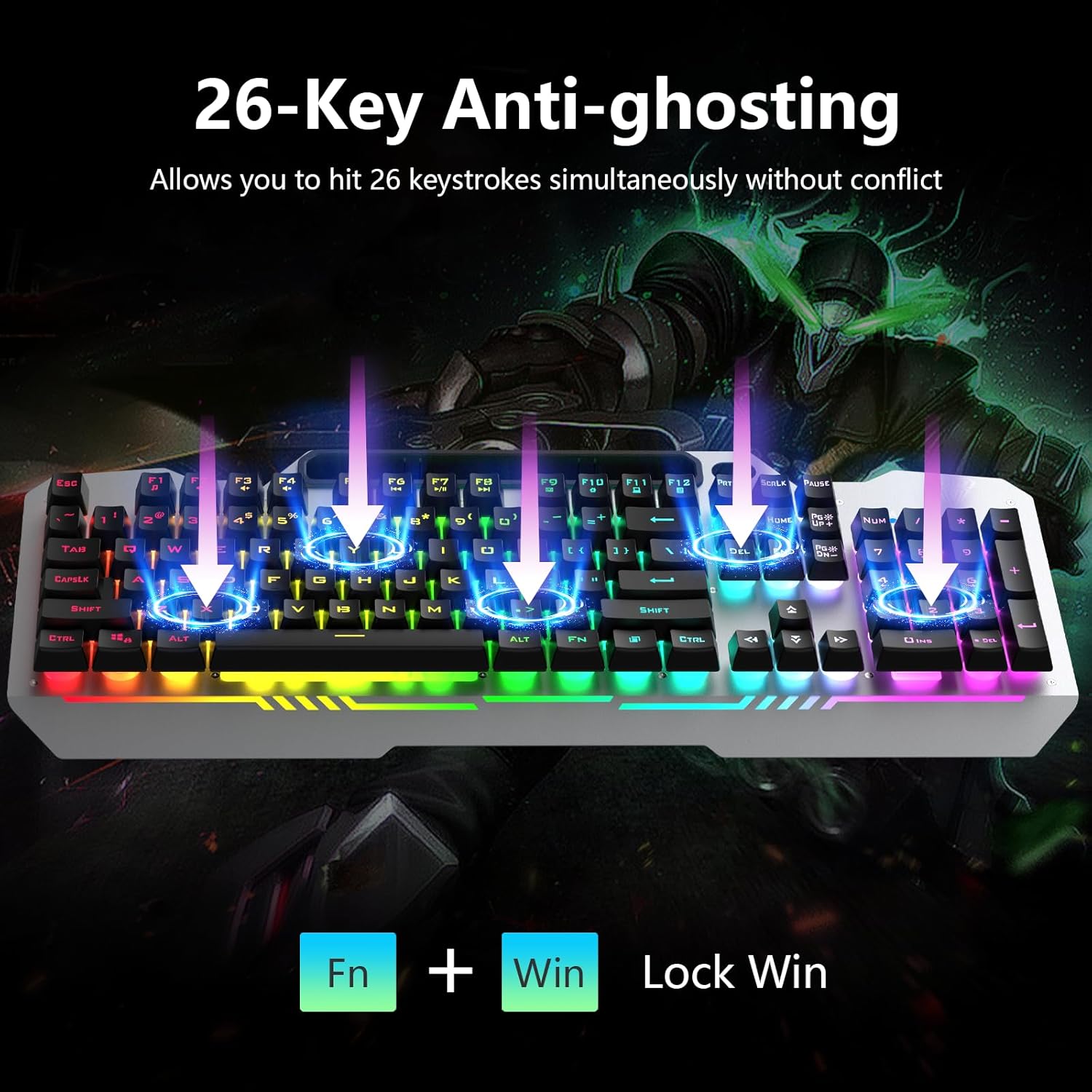 AULA T102 gaming combo 2u1 tastatura I mis RGB metalna