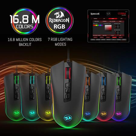 Redragon M711 COBRA Miš USB tipa A Optički 10000 DPI
