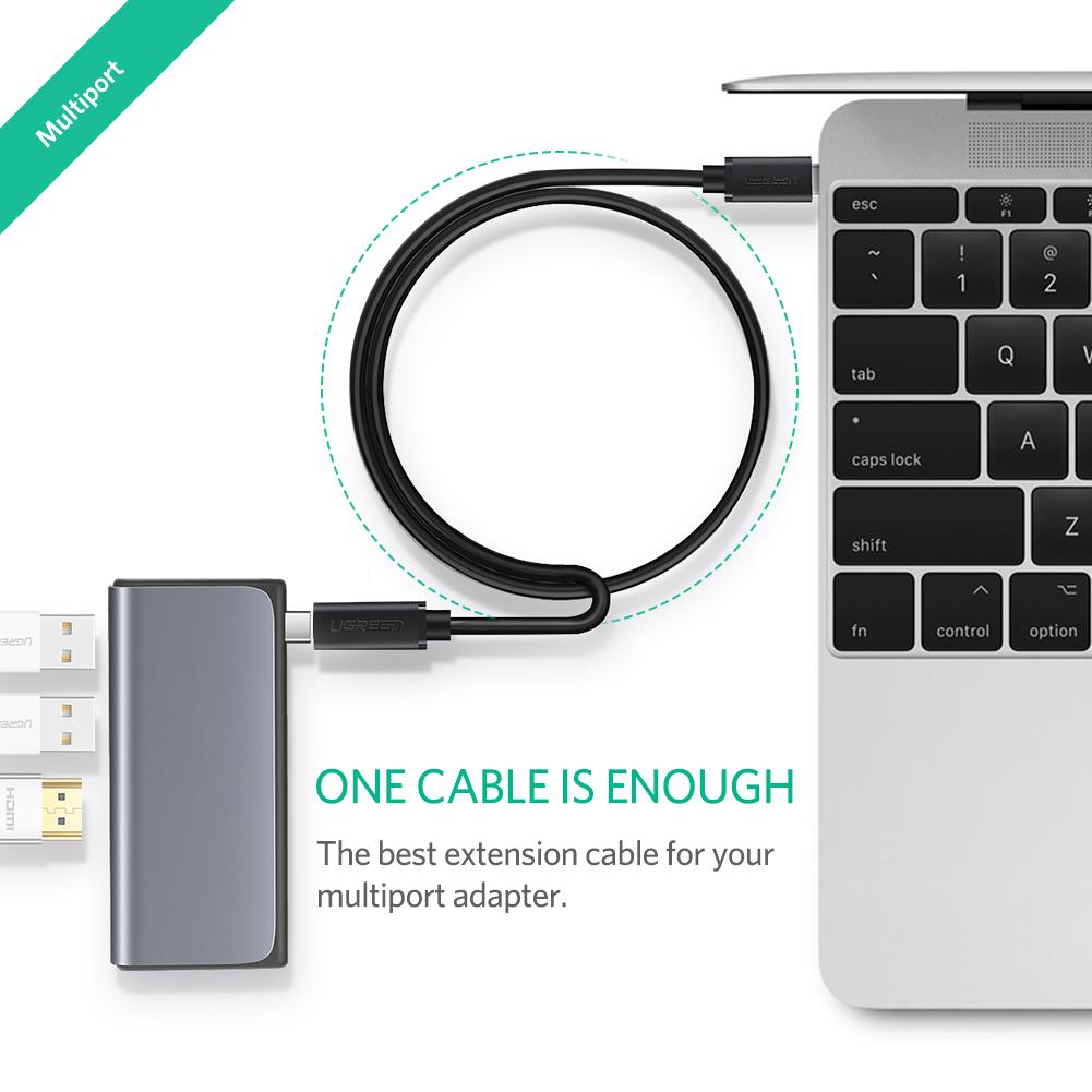 UGREEN ED008 USB Tip C M na Tip C F kabl 0.5m