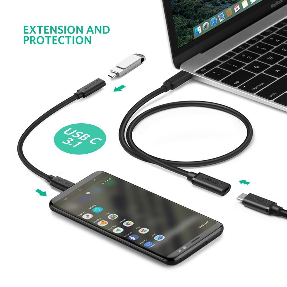 UGREEN ED008 USB Tip C M na Tip C F kabl 0.5m