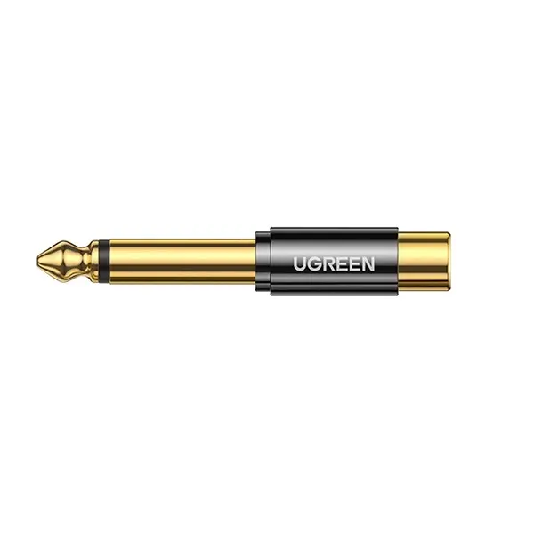 UGREEN AV169 6.35mm Muški na RCA ženski audio adapter, Pozlaćeni