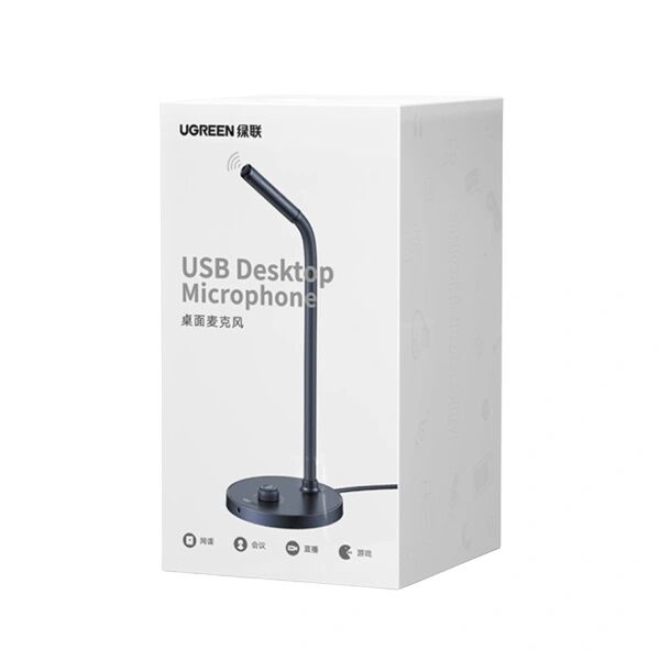 UGREEN CM564 USB desktop mikrofon 360° omnidirekcioni, Crni