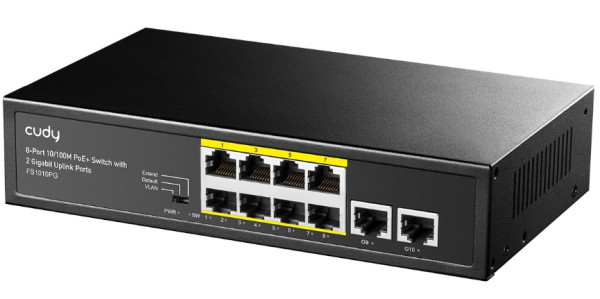 Cudy FS1010PG Video rekorder i switch, Crni