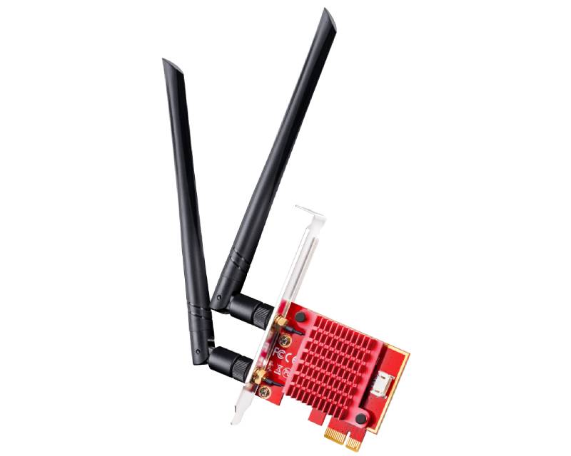 Cudy WE3000S AX5400 Tri-Band Adapter mrežna karta, Crveni