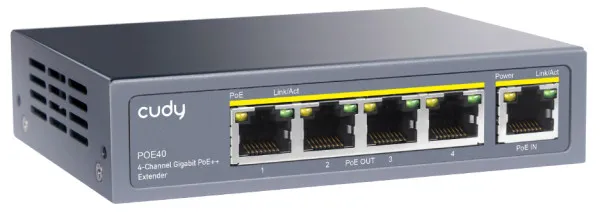 Cudy POE40 Mrežni ruter Gigabit POE+ Extender 60W/30W 802.3af/802.3at 100m Metal