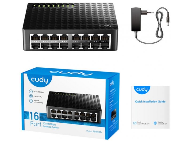 Cudy FS1016D 16-Port 10/100M Base-TX Port Switch