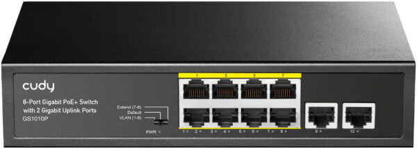 Cudy GS1010P 8-Port Gigabit PoE+ Switch with 2 Gigabit Uplink ports PoE 30W