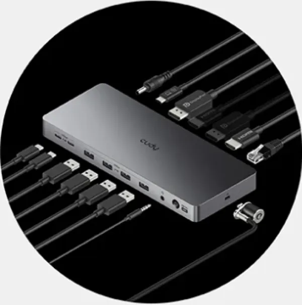 Cudy CS700 Docking Station 13u1 10Gbps USB-C Dual 4K 150W PSU
