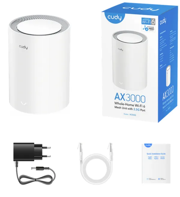 Cudy M3000 Mesh sistem AX3000 Wi-Fi 6 2.5G WAN + GE LAN